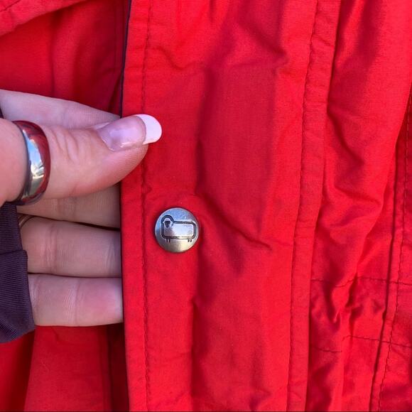 Vintage 90s Woolrich red winter ski coat jacket parka MEDIUM - Picture 5 of 12